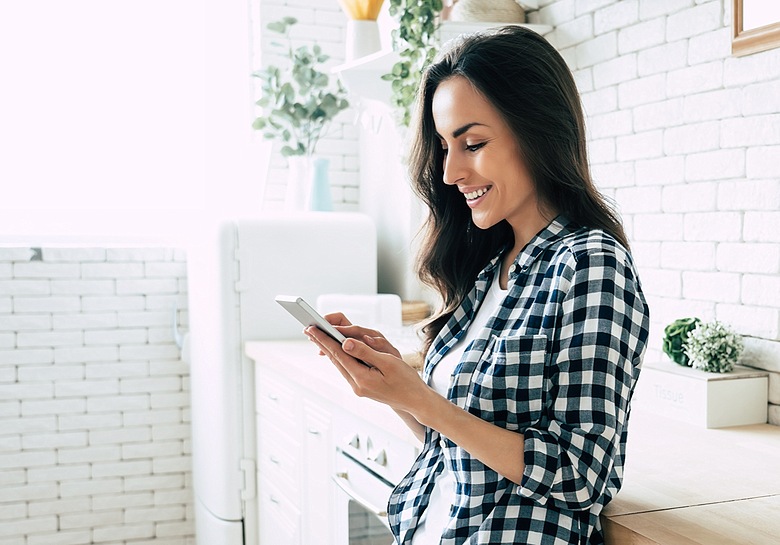 woman using mobile phone