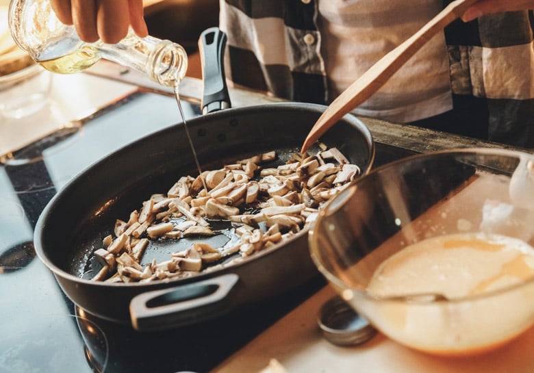 mushrooms in skillet