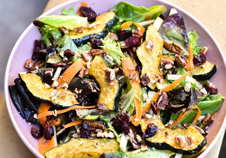 winter salad in bowl