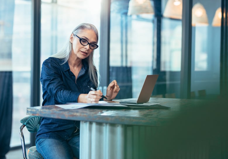 woman working remote