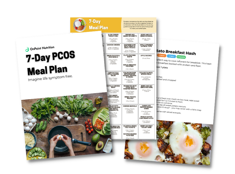 PCOS Meal Plan Sheet 1