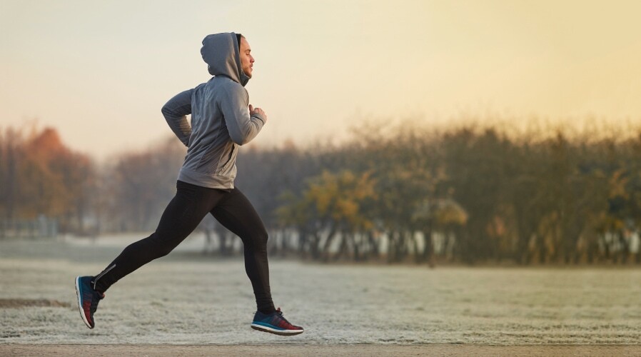 male jogging